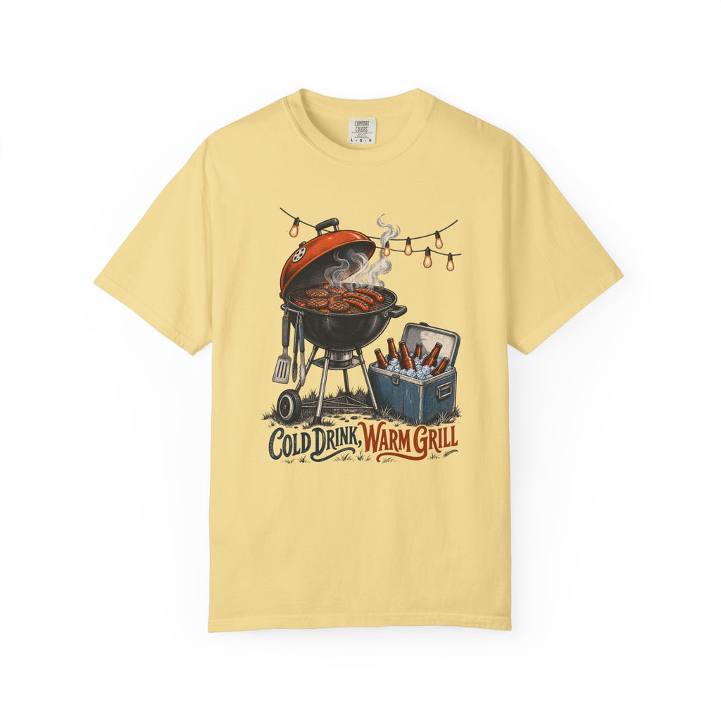 Cold Drink, Warm Grill T-Shirt – Butter