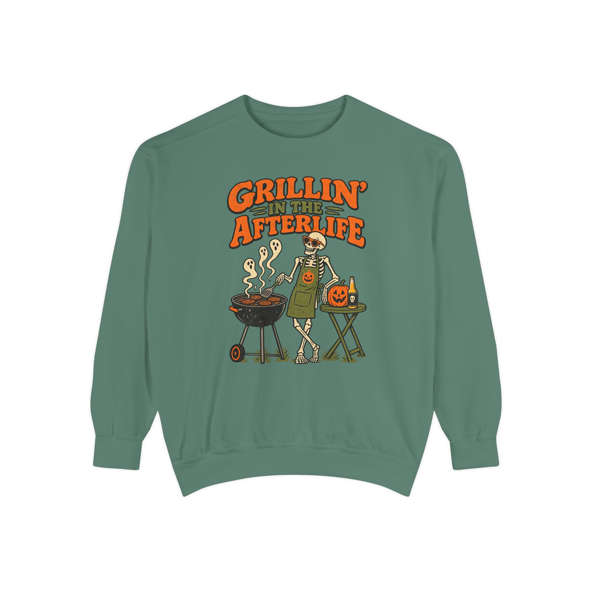 Grillin' in the Afterlife Sweatshirt – Light Green