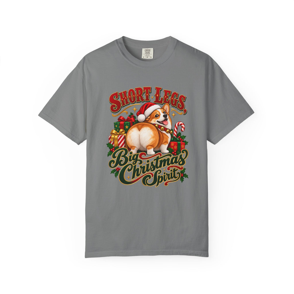 Short Legs, Big Christmas Spirit T-Shirt – Grey