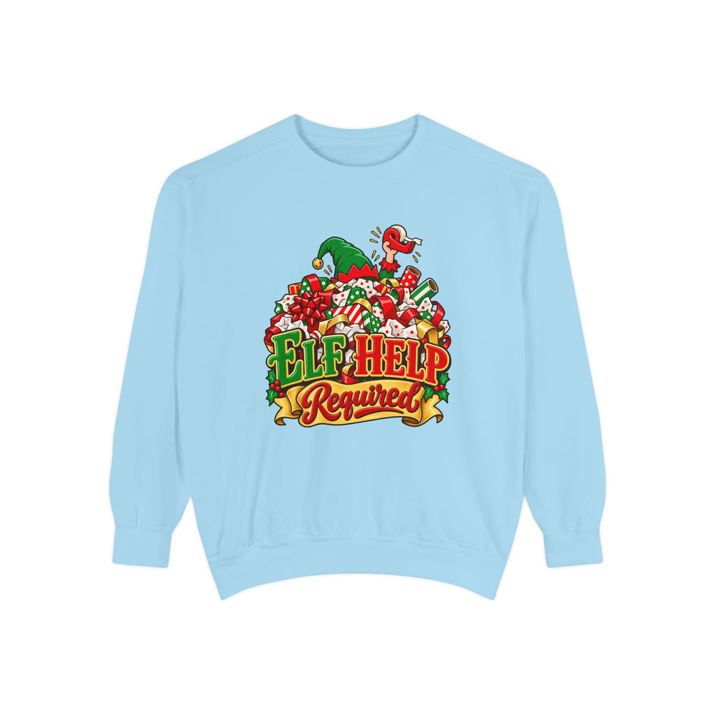 Elf Help Required Sweatshirt – Chambray