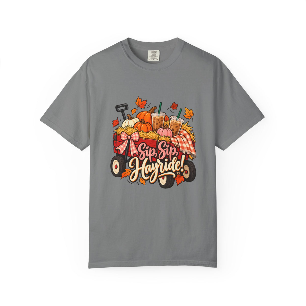 Sip, Sip, Hayride! T-Shirt – Grey