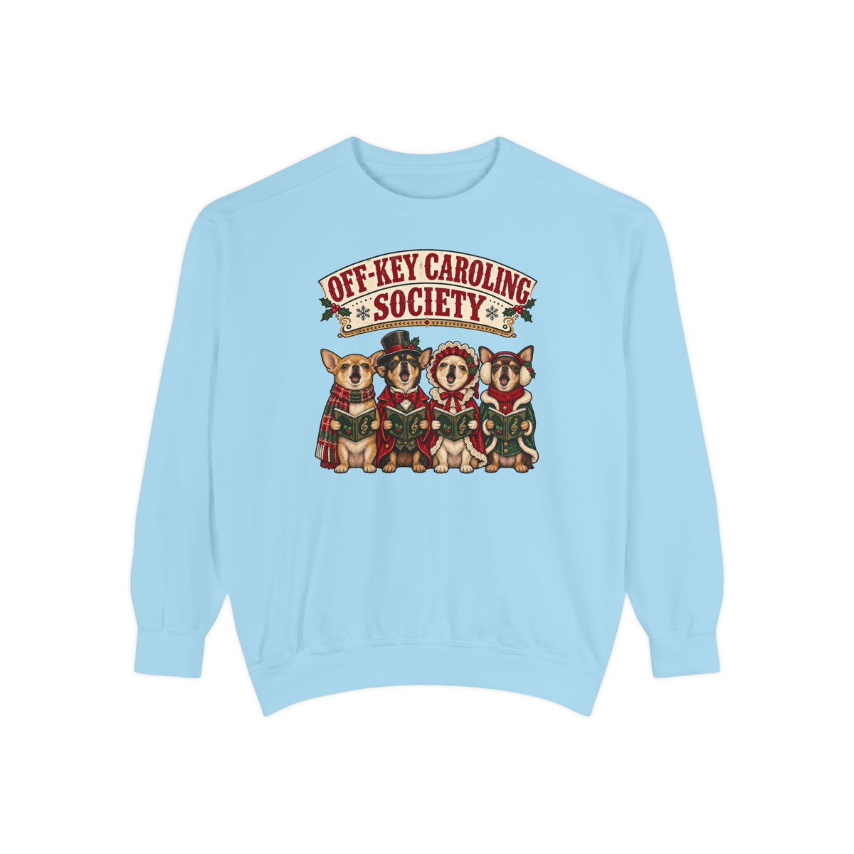 Off-Key Caroling Society Sweatshirt – Chambray