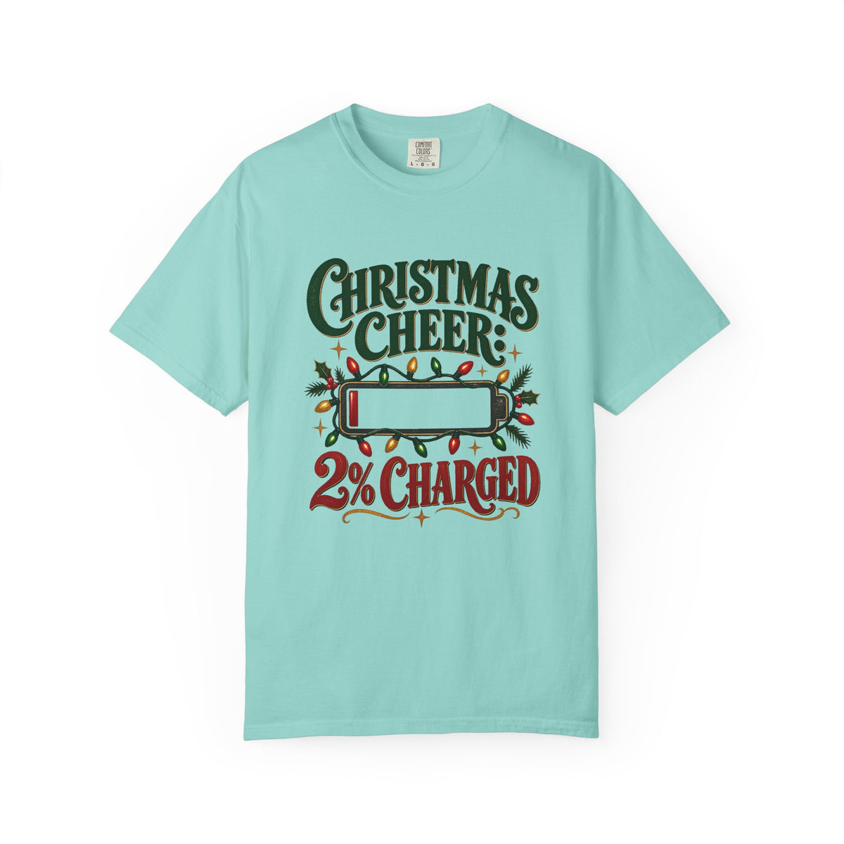Christmas Cheer: 2% Charged T-Shirt – Chalky Mint