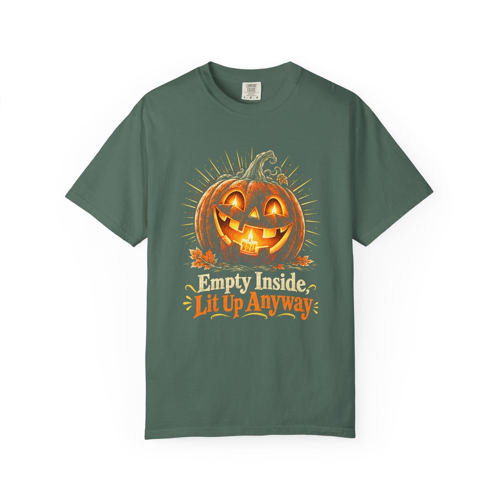 Empty Inside, Lit Up Anyway T-Shirt – Blue Spruce