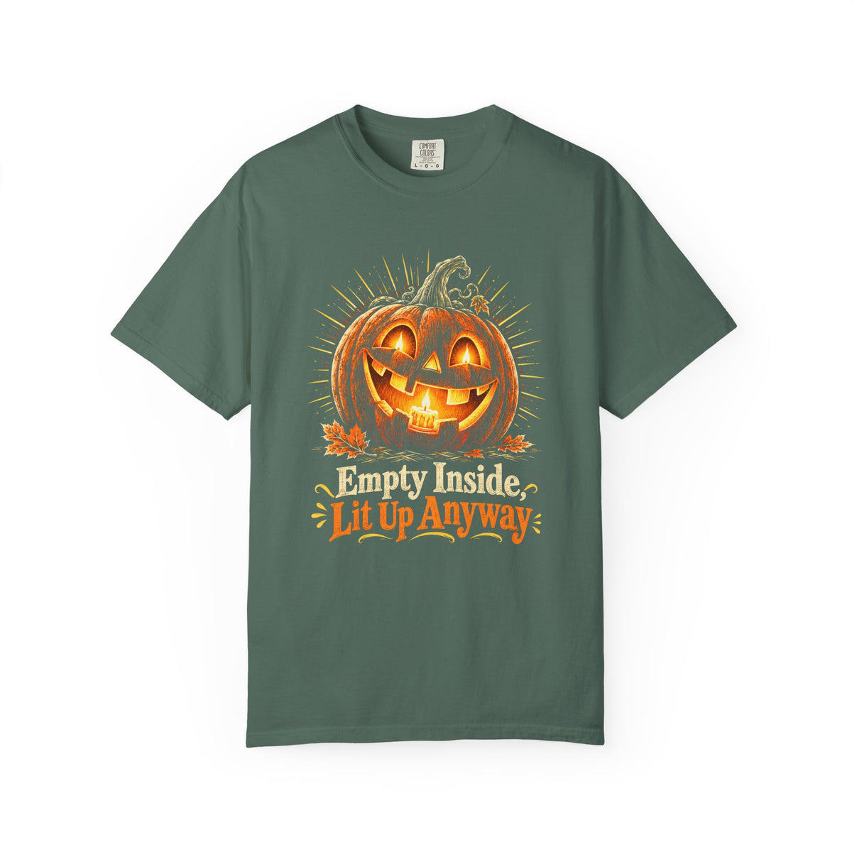 Empty Inside, Lit Up Anyway T-Shirt – Blue Spruce