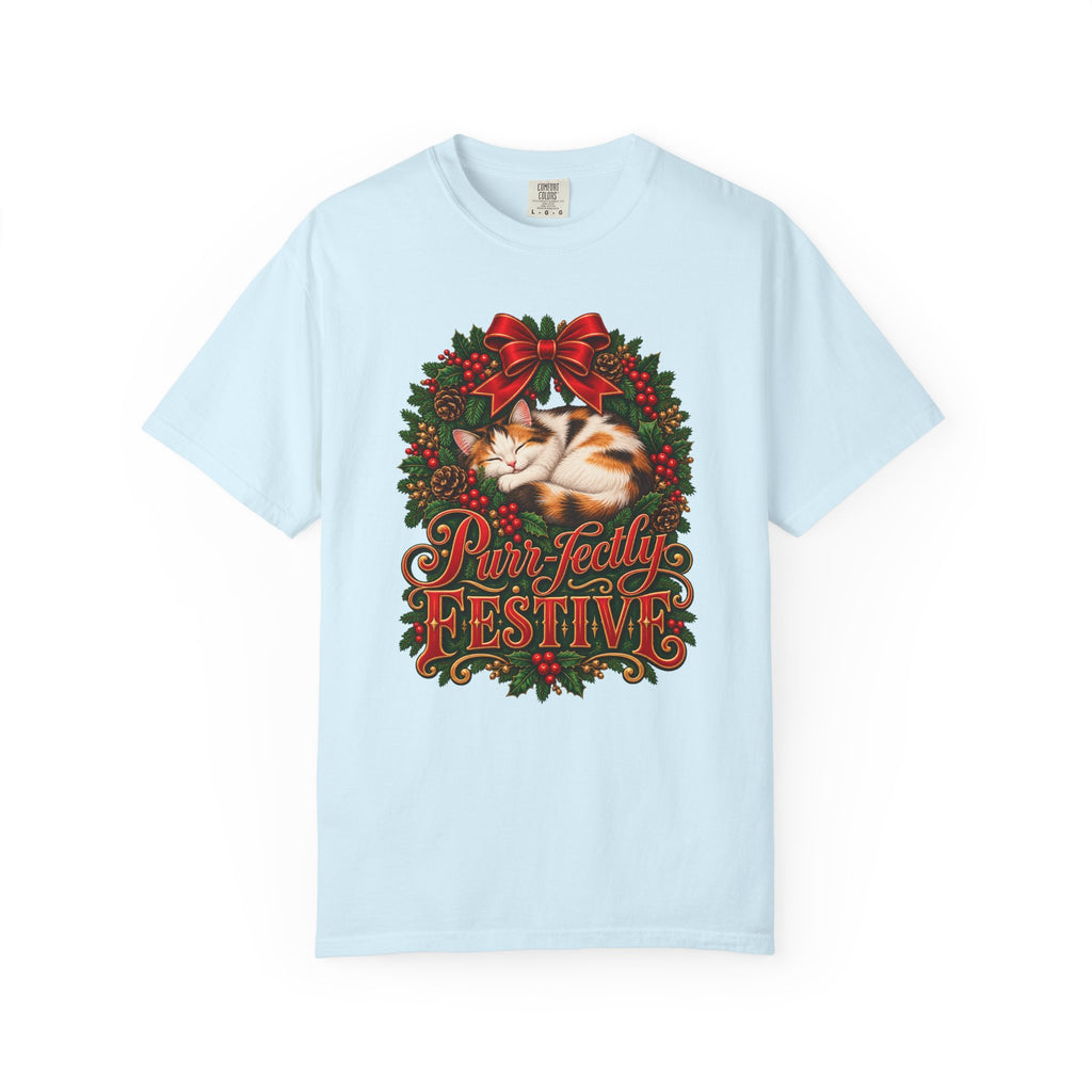 Purr-fectly Festive T-Shirt – Chambray