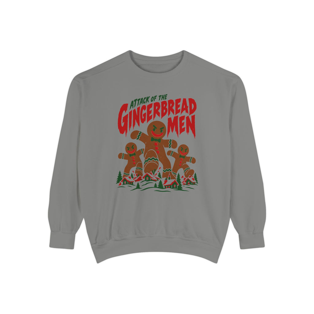 Attack of the Gingerbread Men Sweatshirt – Grey