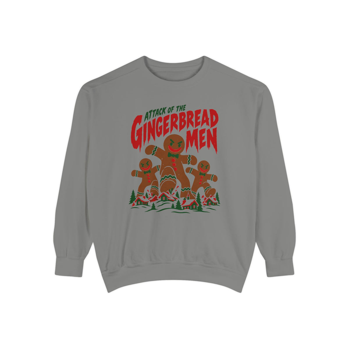Attack of the Gingerbread Men Sweatshirt – Grey