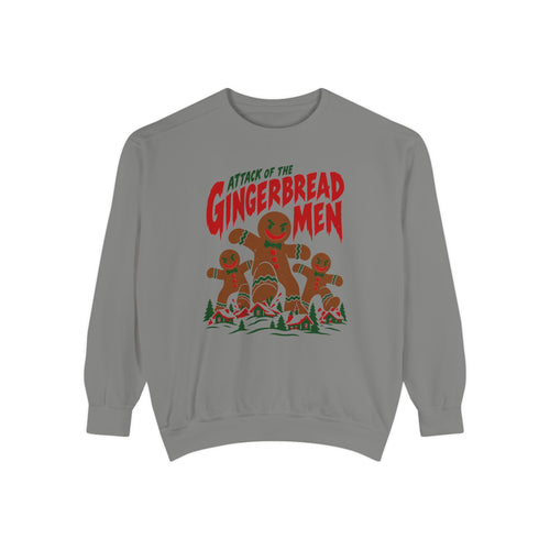 Attack of the Gingerbread Men Sweatshirt – Grey
