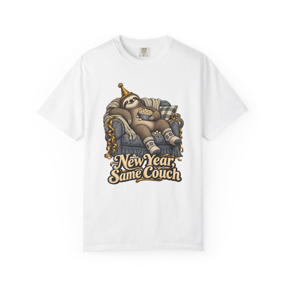 New Year, Same Couch T-Shirt – White