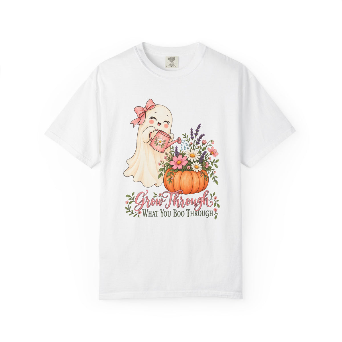 Grow Through What You Boo Through T-Shirt – White