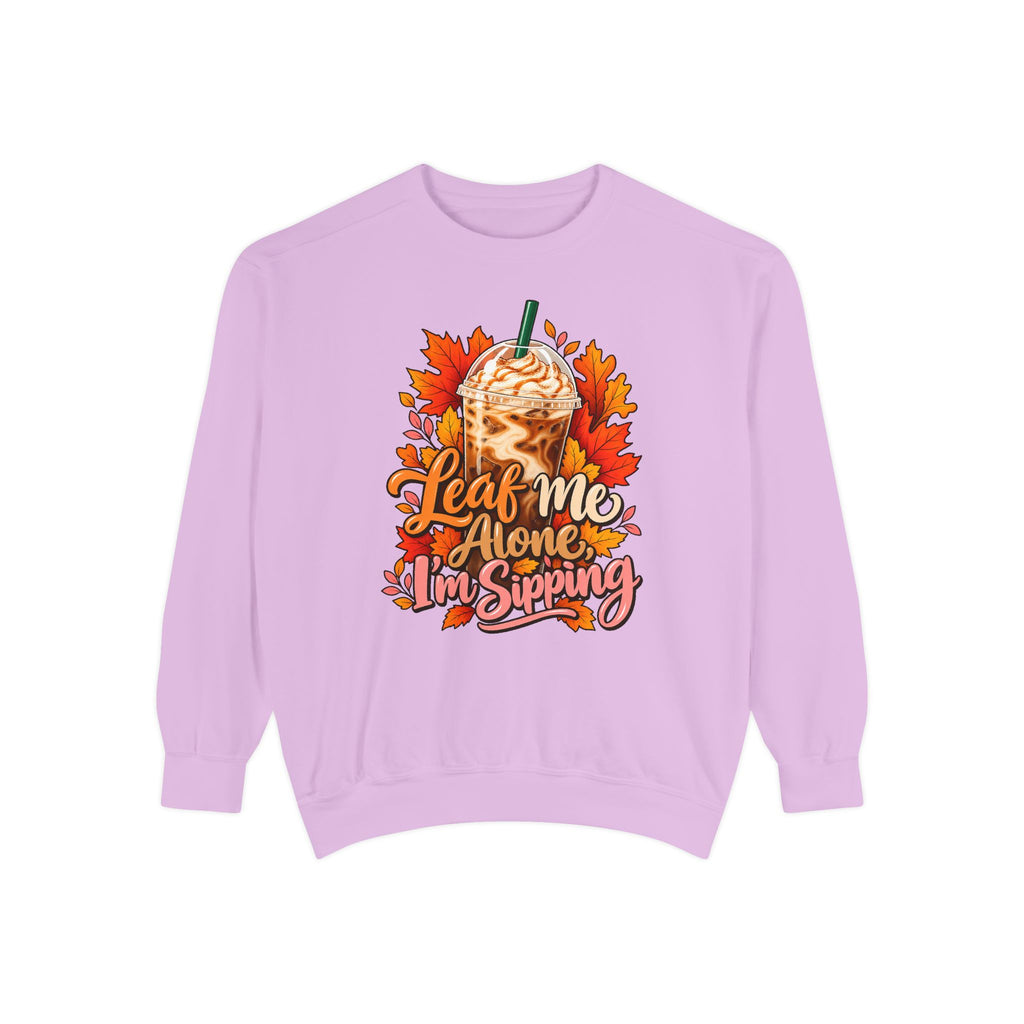 Leaf Me Alone, I'm Sipping Sweatshirt – Orchid