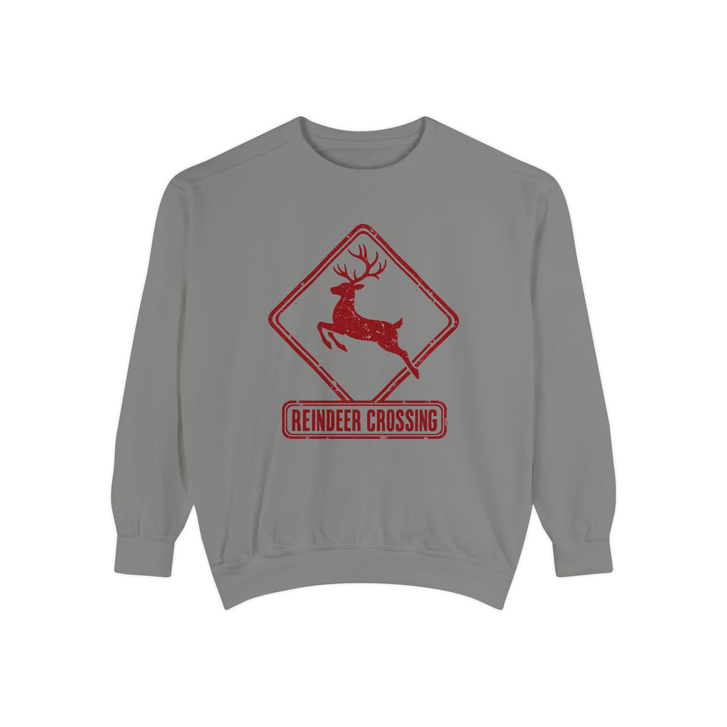 Reindeer Crossing Sweatshirt – Grey