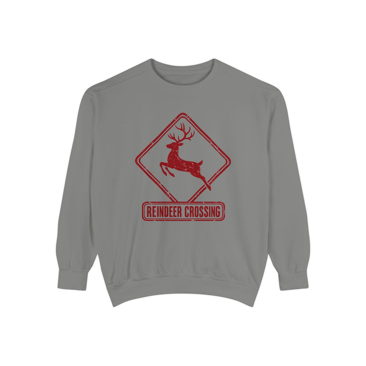 Reindeer Crossing Sweatshirt – Grey
