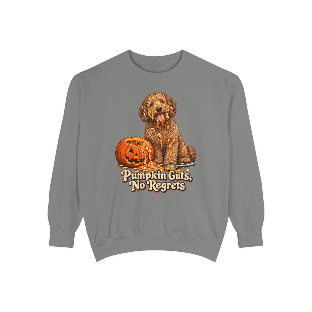 Pumpkin Guts, No Regrets Sweatshirt – Grey