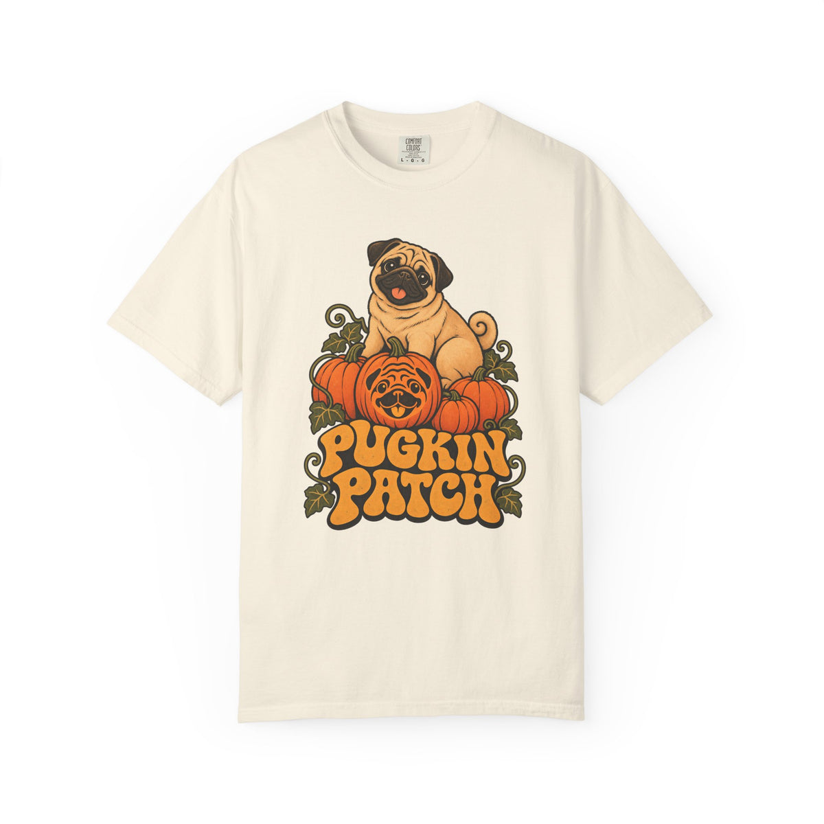 Pugkin Patch T-Shirt – Ivory