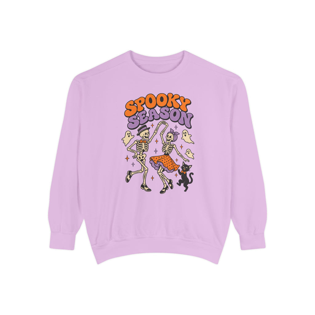 Spooky Season Dancing Skeletons Sweatshirt – Orchid