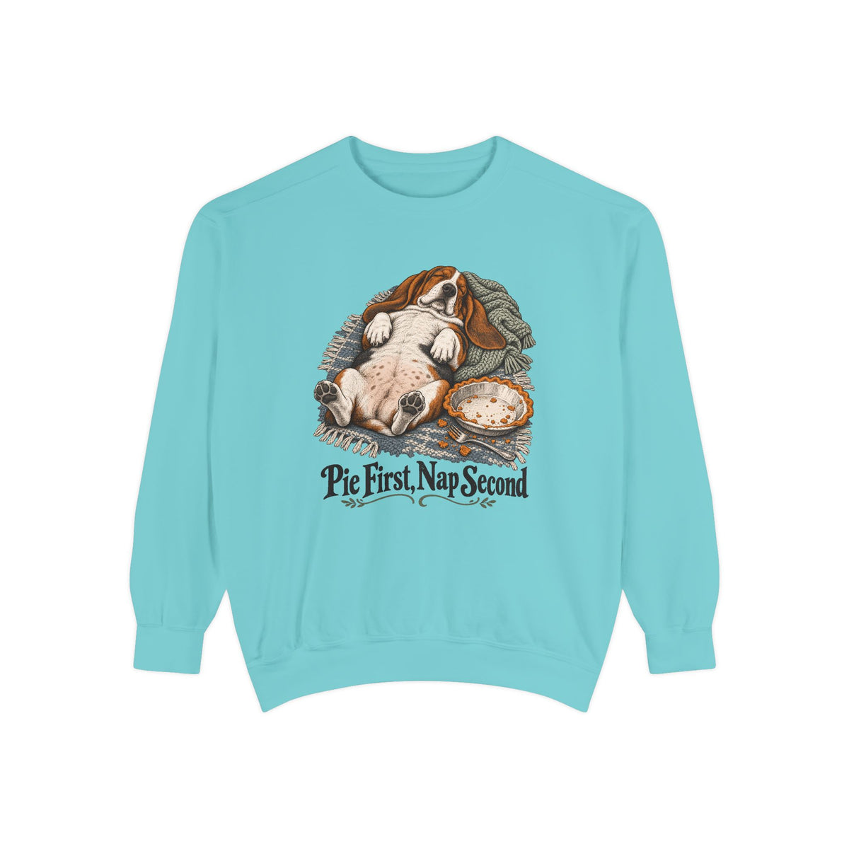 Pie First, Nap Second Sweatshirt – Chalky Mint