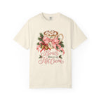 Bows, Bells & Hot Cocoa T-Shirt – Ivory