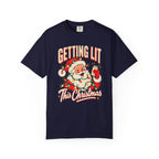 Getting Lit This Christmas T-Shirt – True Navy