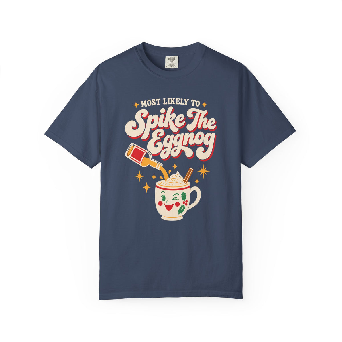 Most Likely To Spike The Eggnog T-Shirt – Midnight