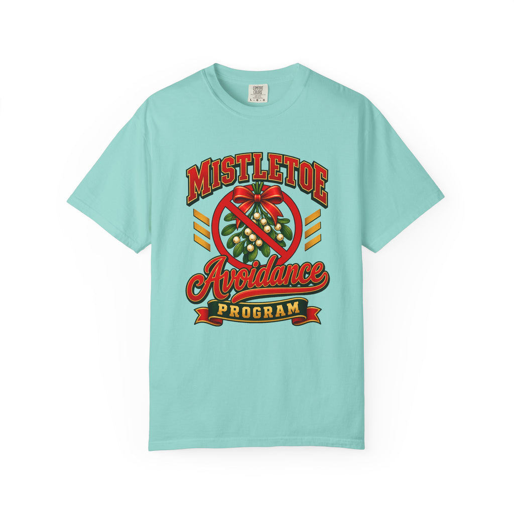 Mistletoe Avoidance Program T-Shirt – Chalky Mint