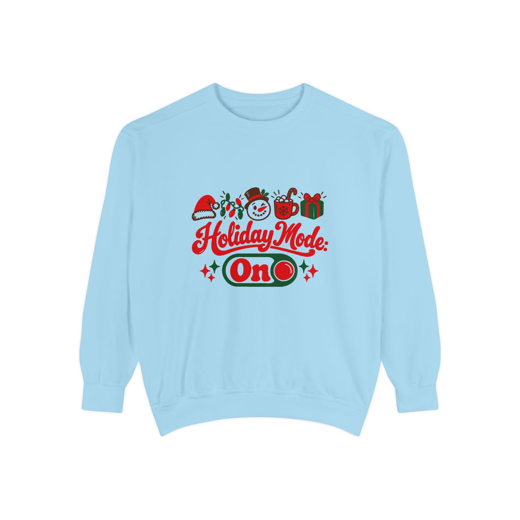 Holiday Mode: On Sweatshirt – Chambray
