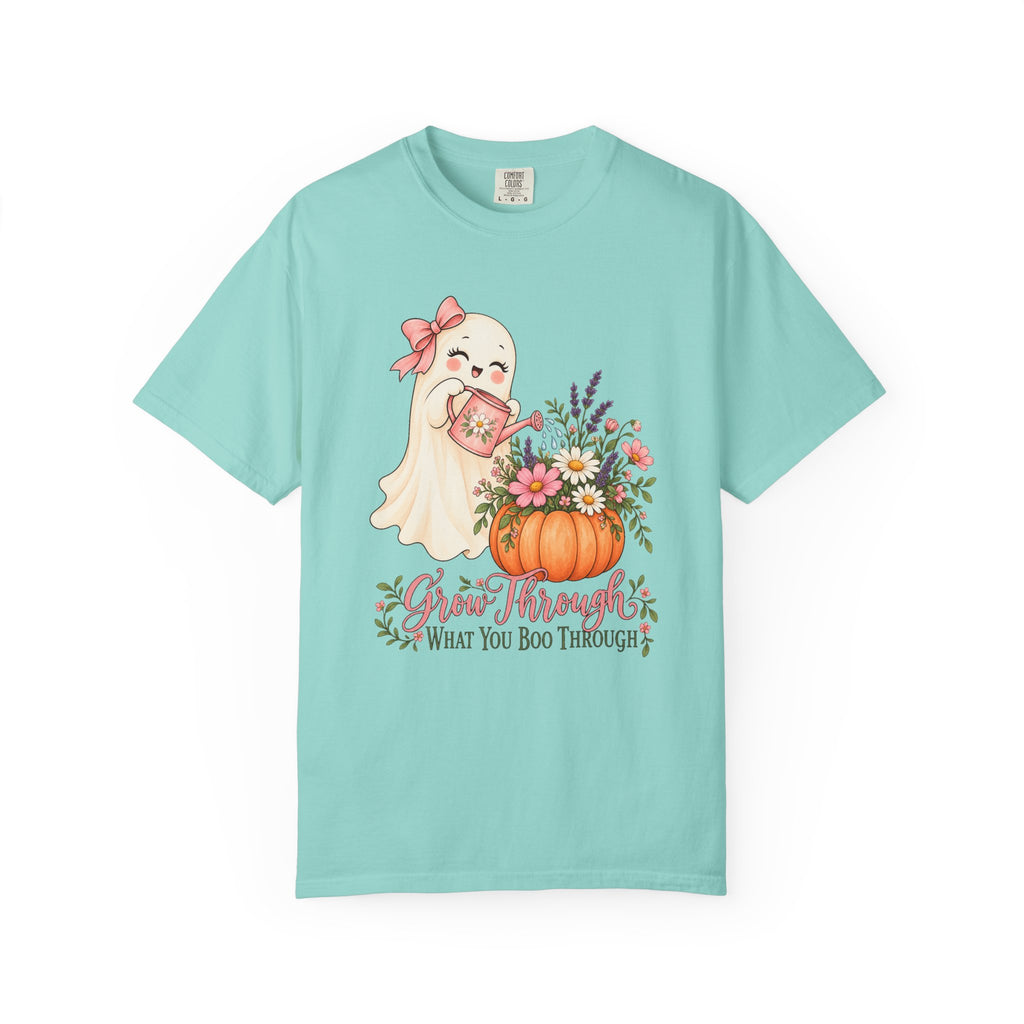 Grow Through What You Boo Through T-Shirt – Chalky Mint