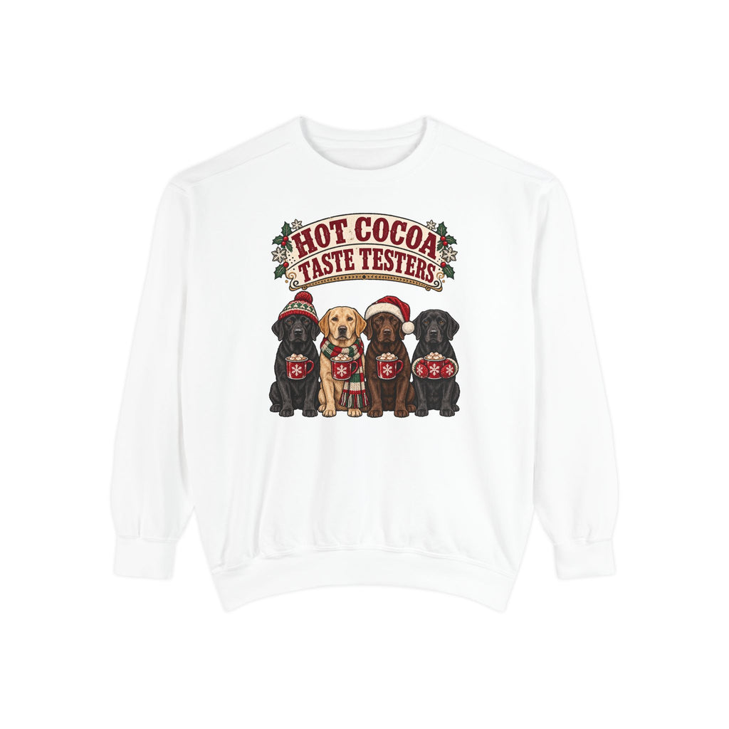 Hot Cocoa Taste Testers Sweatshirt – White
