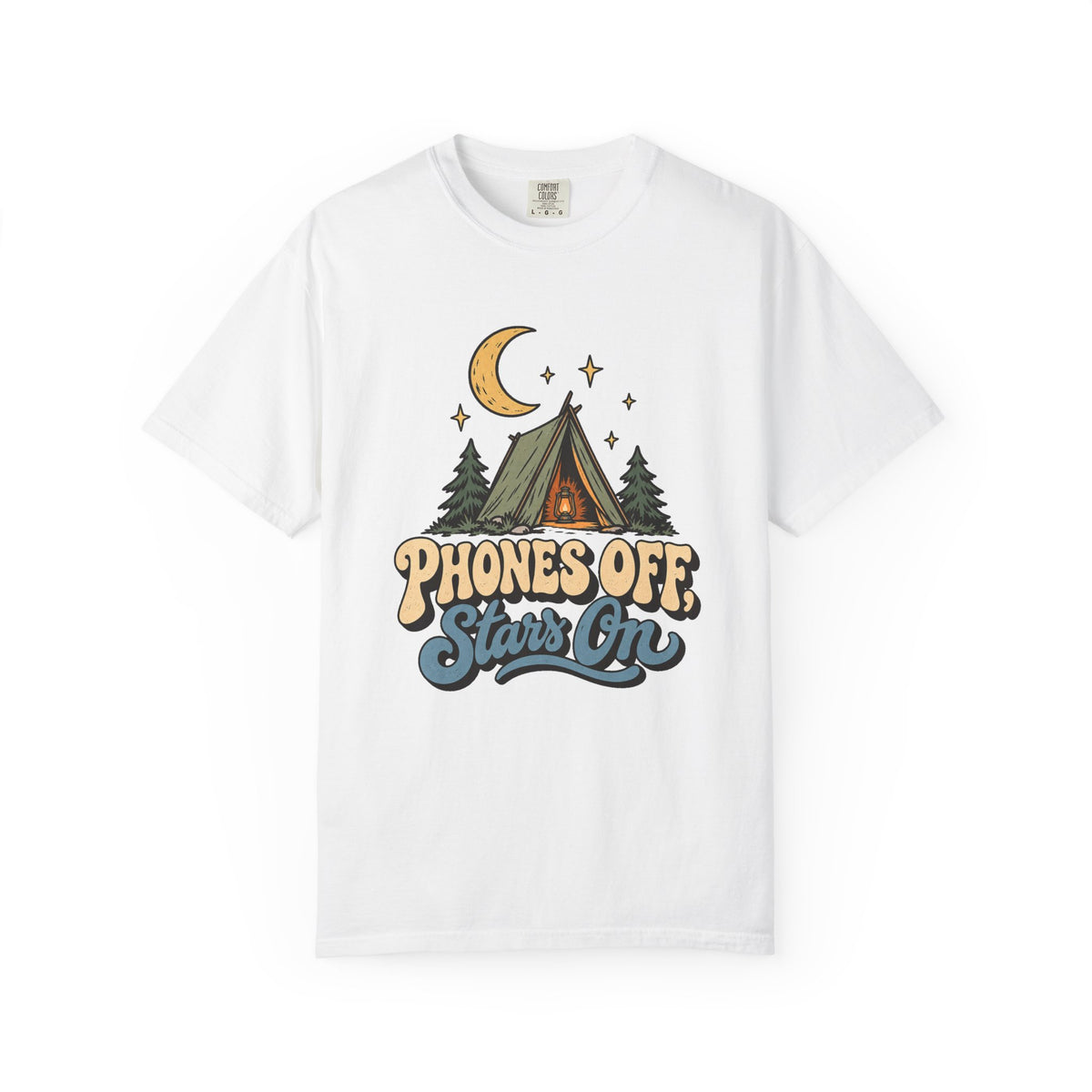 Phones Off, Stars On T-Shirt – White