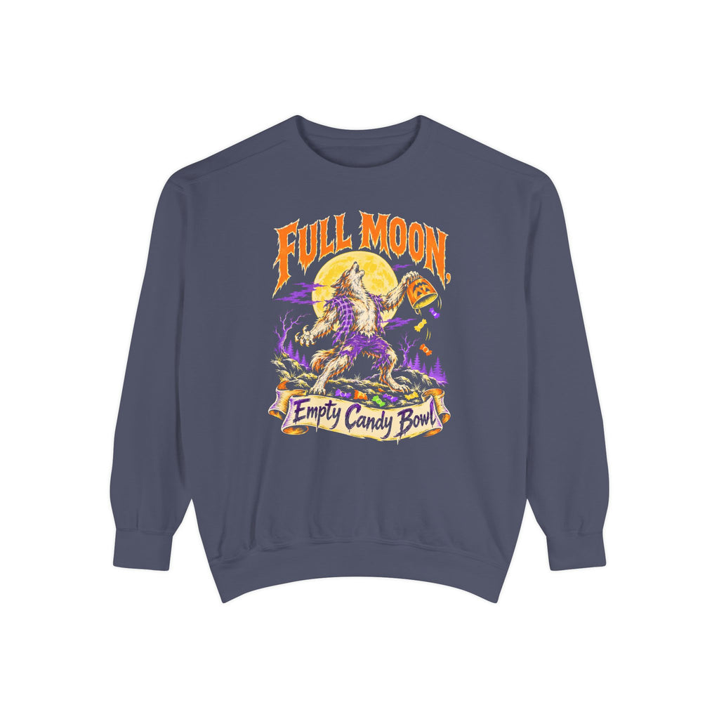 Full Moon, Empty Candy Bowl Sweatshirt – Denim