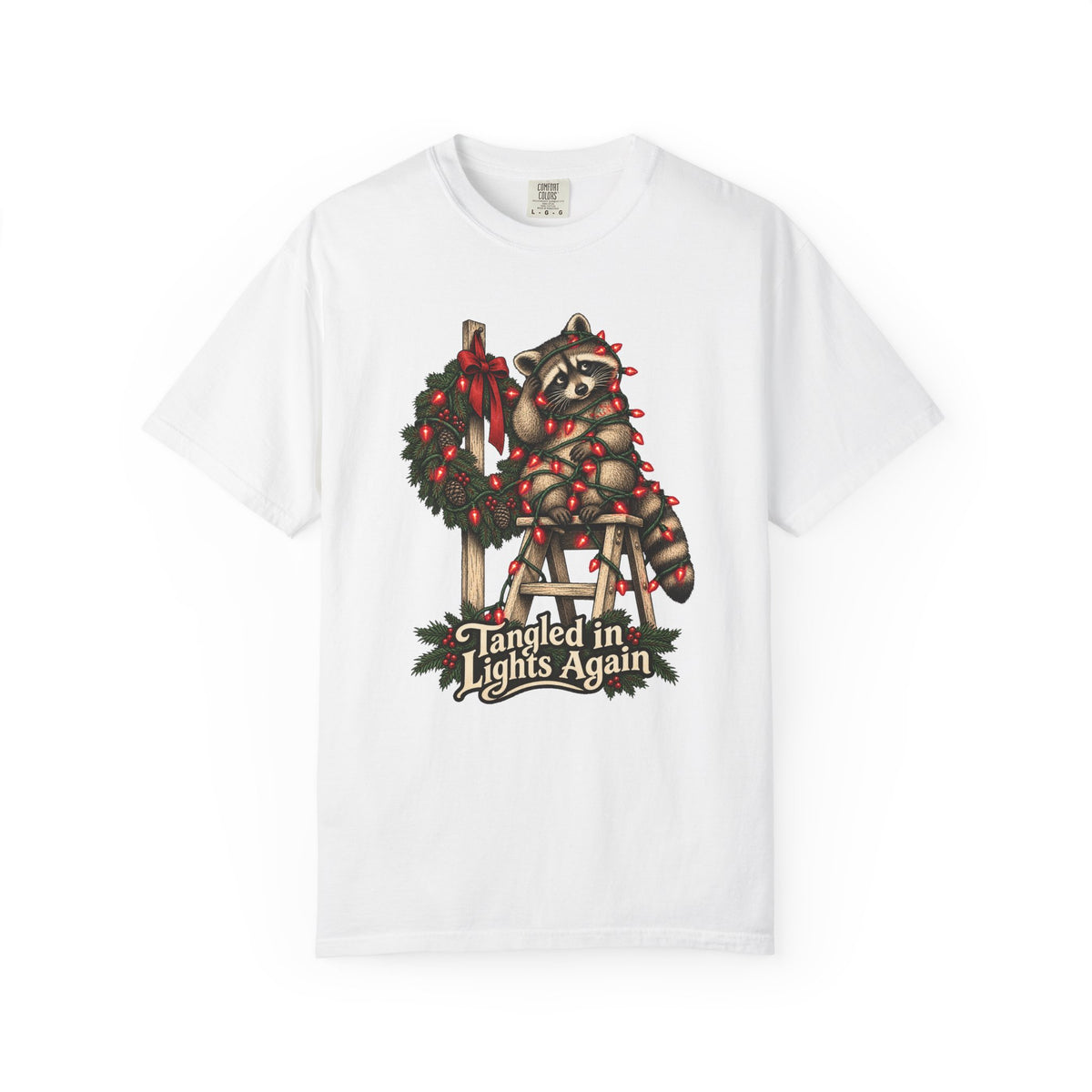 Tangled in Lights Again T-Shirt – White
