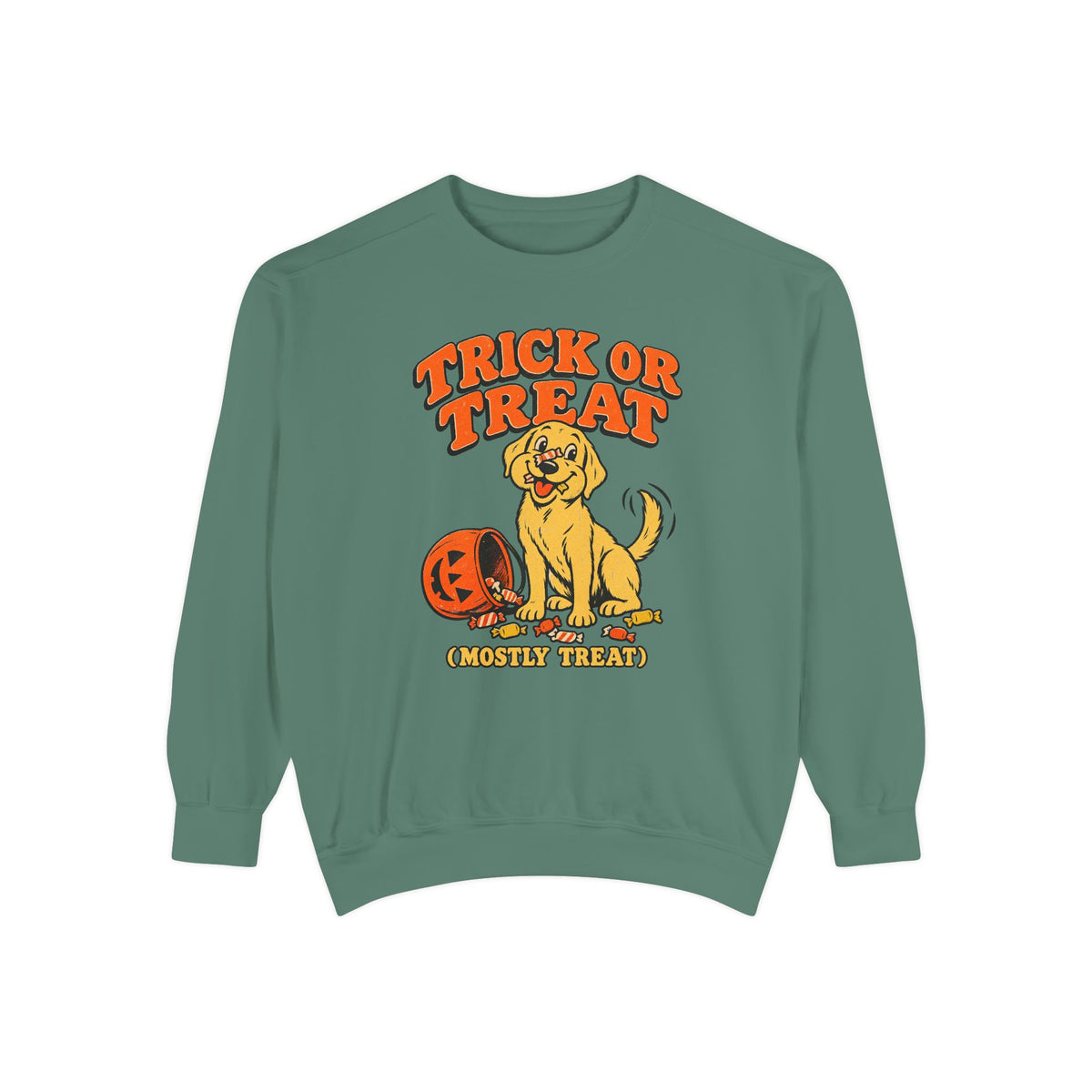 Trick or Treat (Mostly Treat) Sweatshirt – Light Green