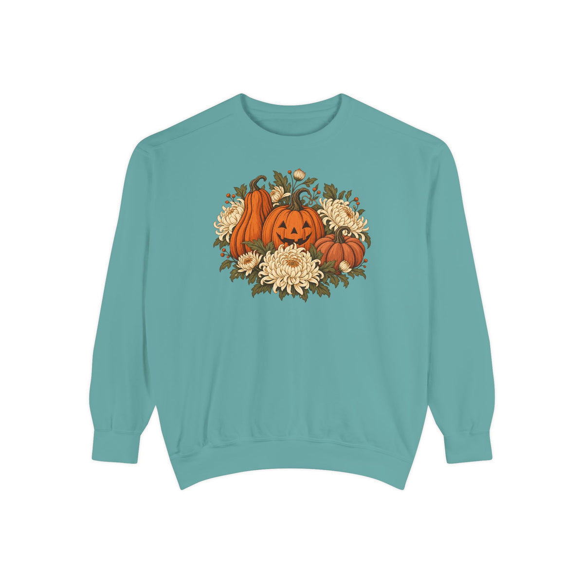 Botanical Pumpkins Sweatshirt – Seafoam