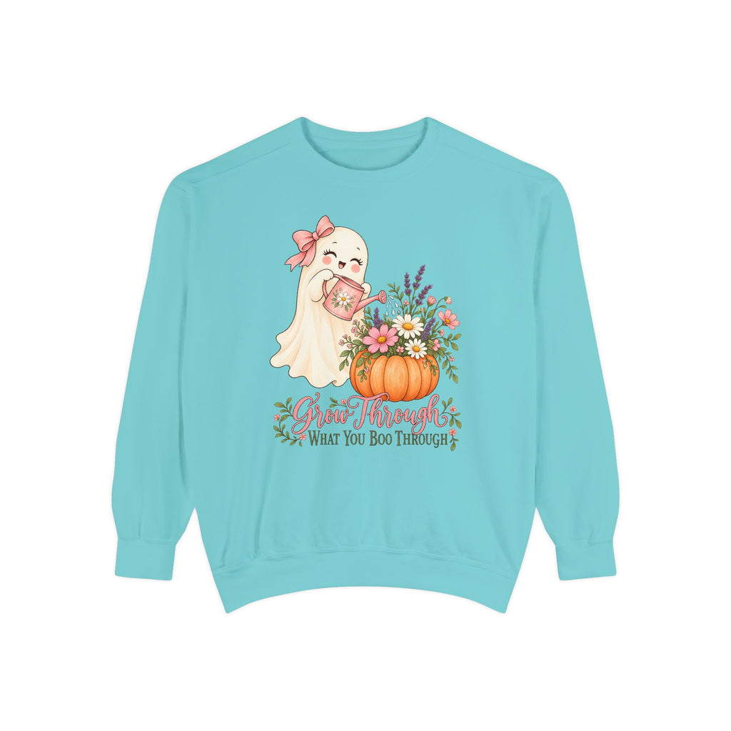 Grow Through What You Boo Through Sweatshirt – Chalky Mint