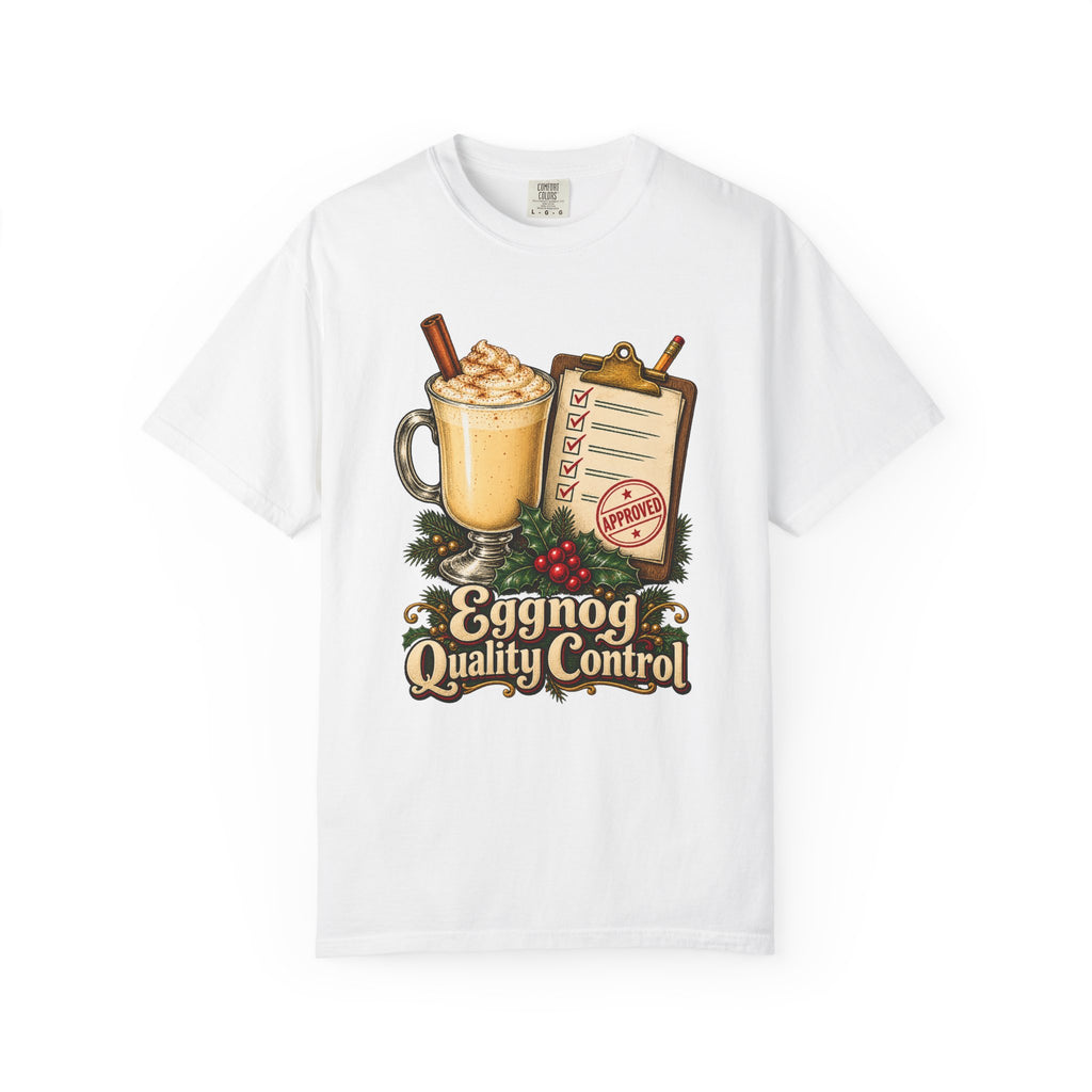Eggnog Quality Control T-Shirt – White