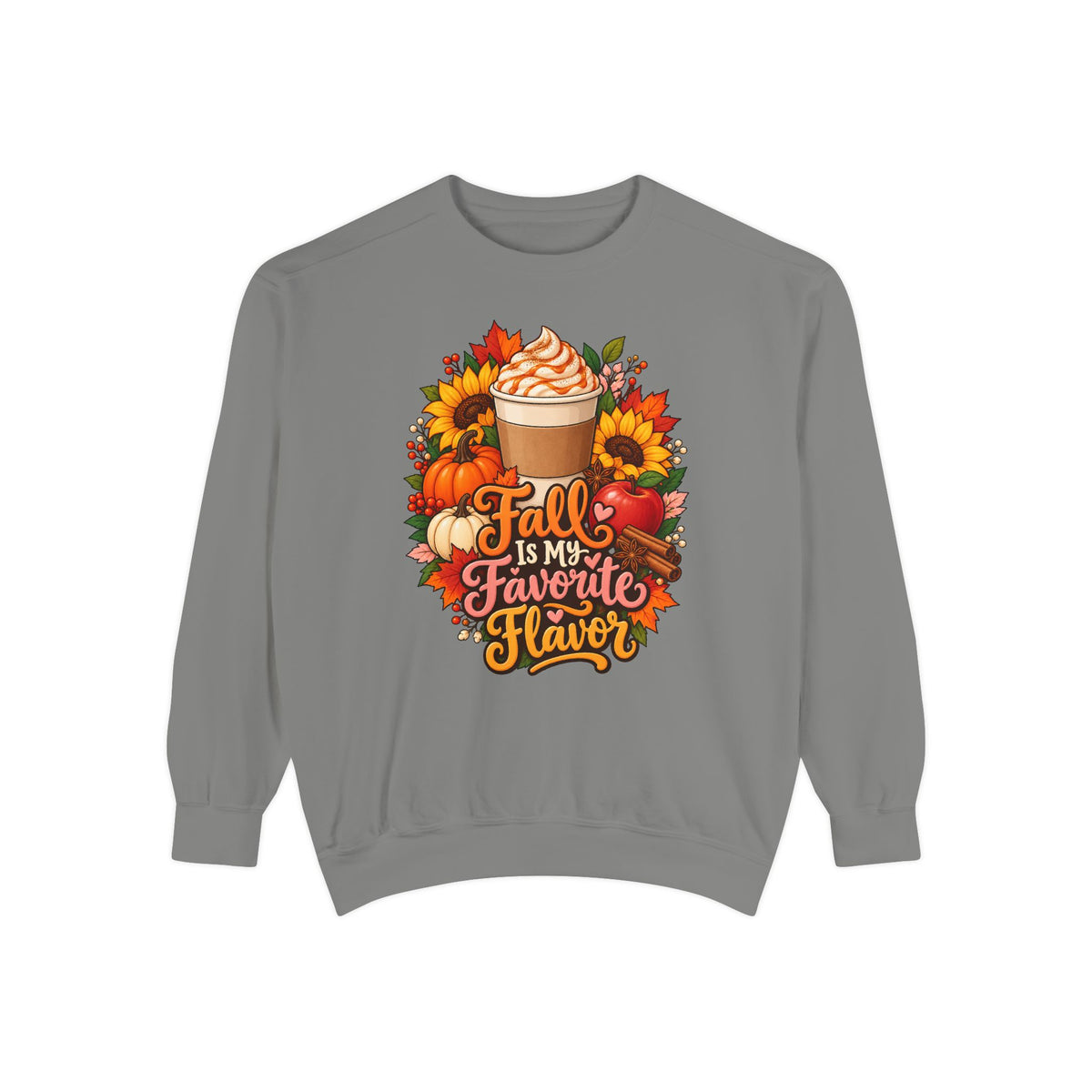 Fall Is My Favorite Flavor Sweatshirt – Grey