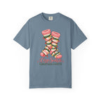 Cozy Socks & Christmas Lights T-Shirt – Ice Blue