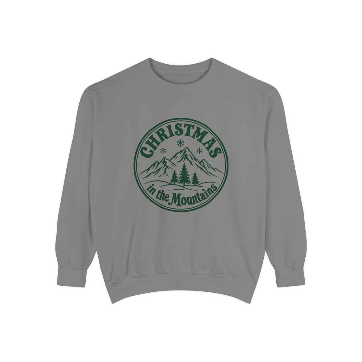 Christmas in the Mountains Sweatshirt – Grey