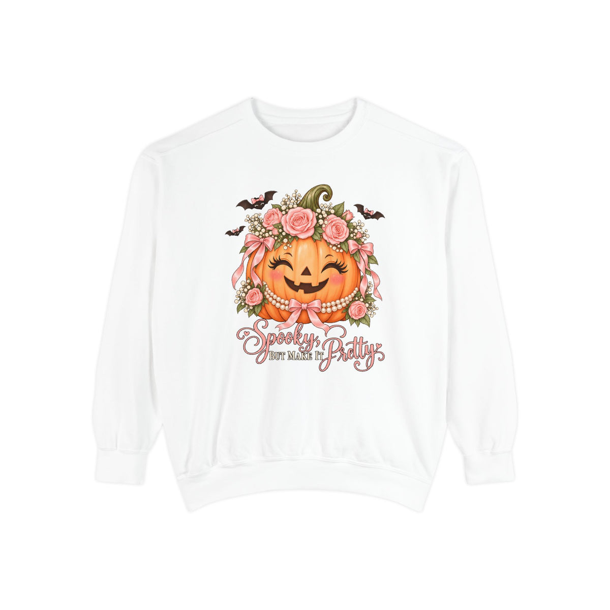Spooky, But Make It Pretty Sweatshirt – White