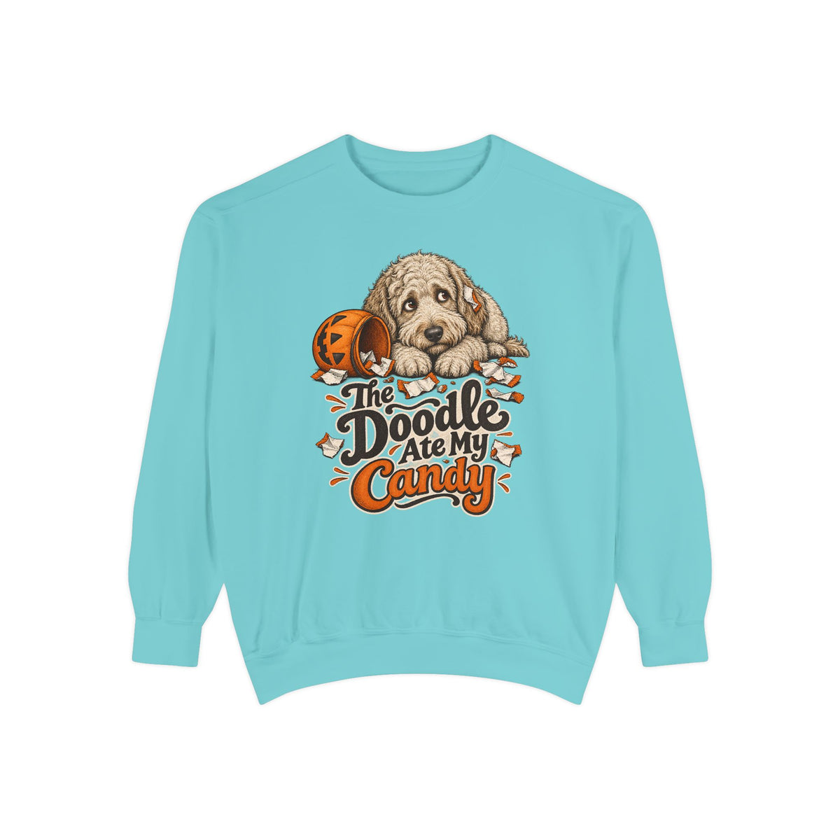 The Doodle Ate My Candy Sweatshirt – Chalky Mint