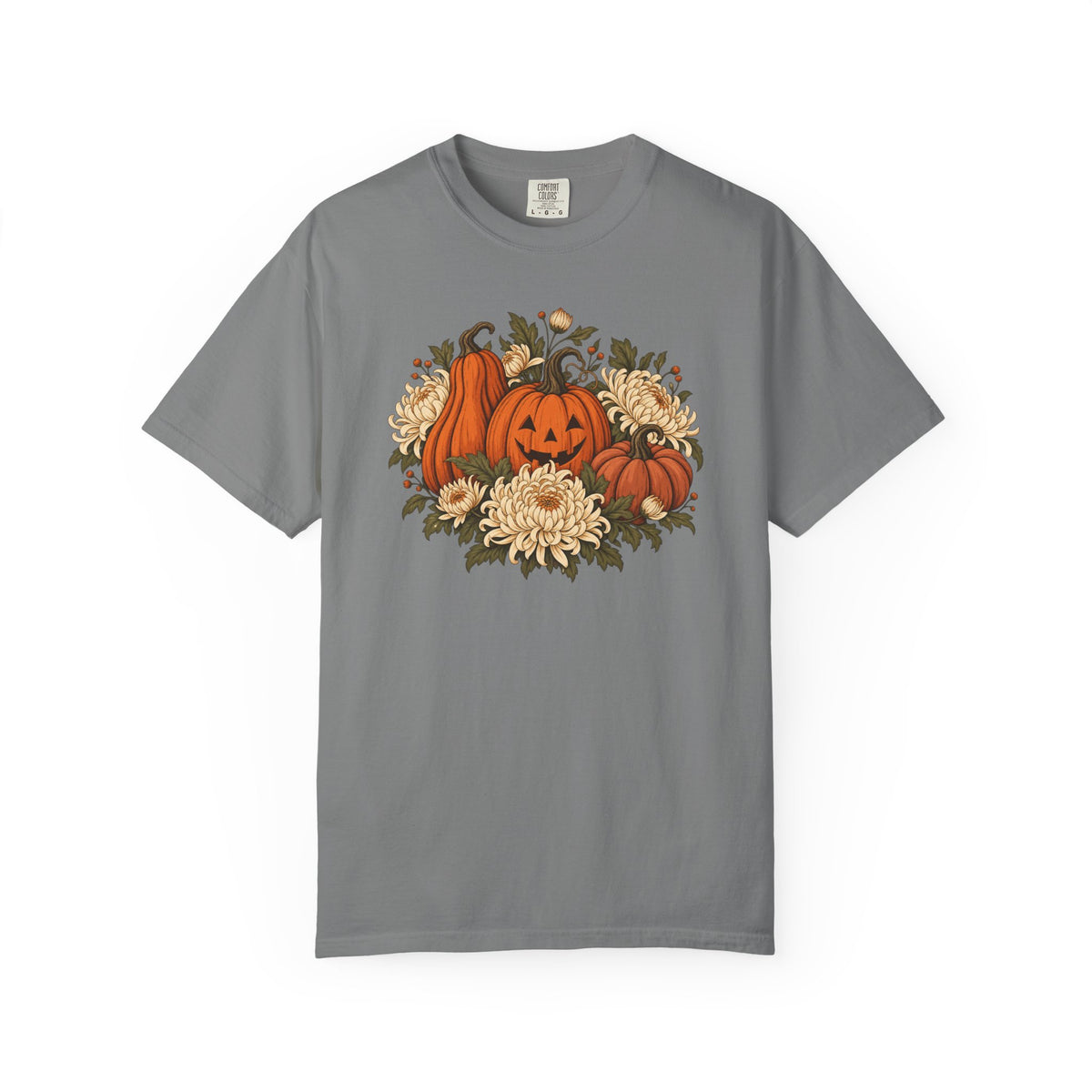 Botanical Pumpkins T-Shirt – Grey