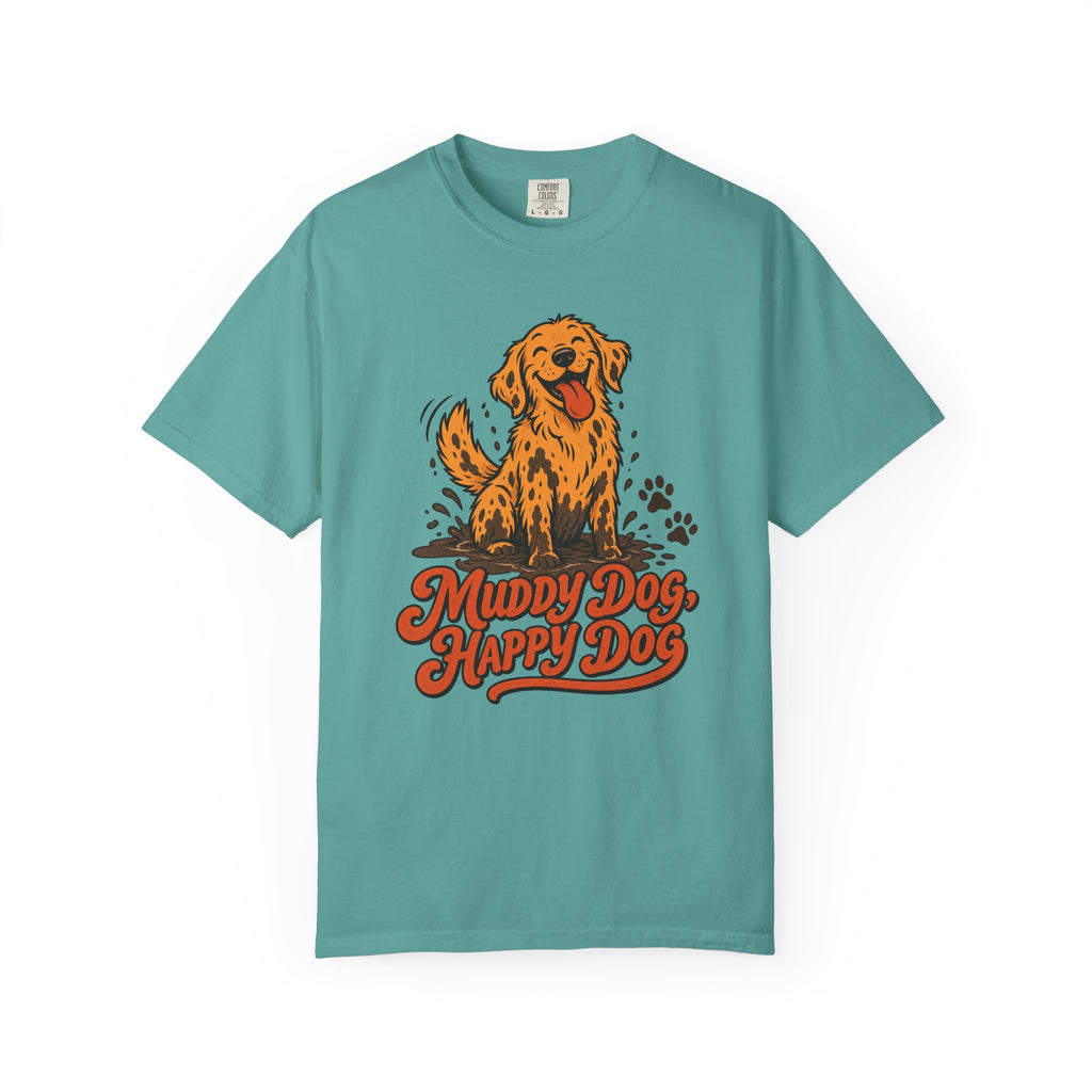 Muddy Dog, Happy Dog T-Shirt – Seafoam