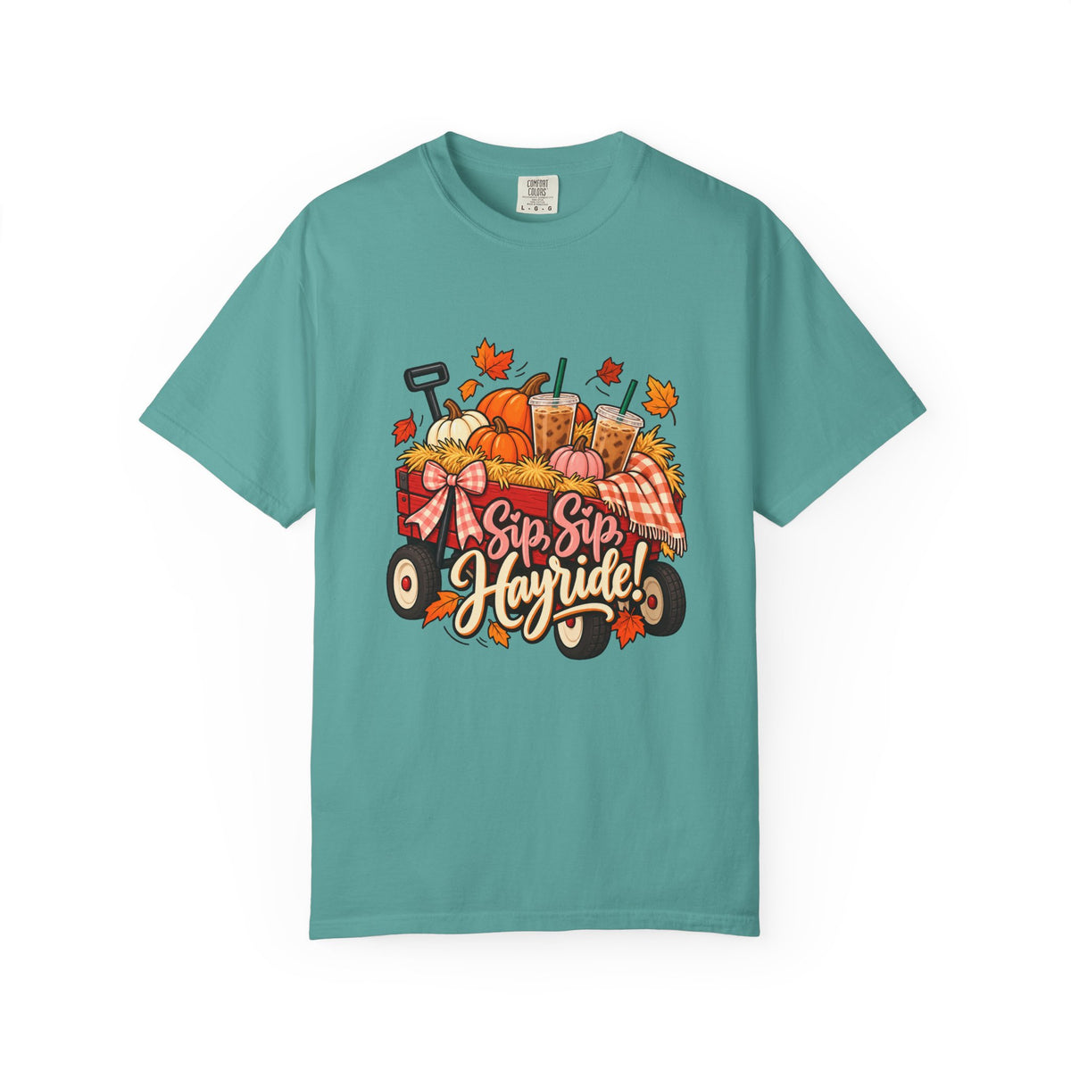 Sip, Sip, Hayride! T-Shirt – Seafoam