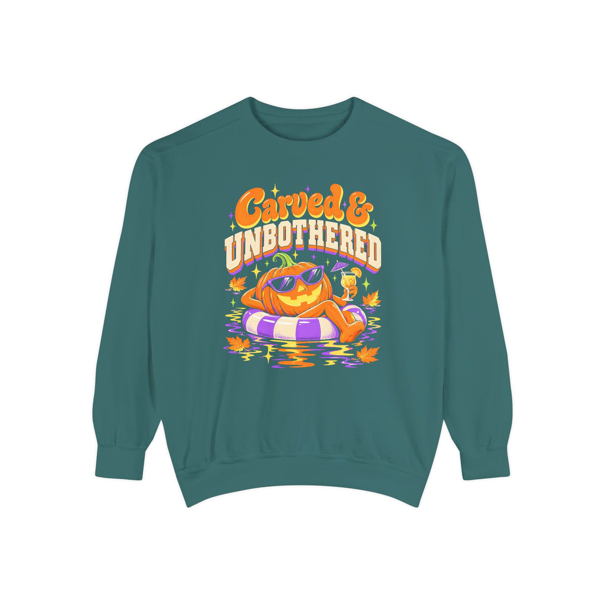 Carved & Unbothered Sweatshirt – Blue Spruce