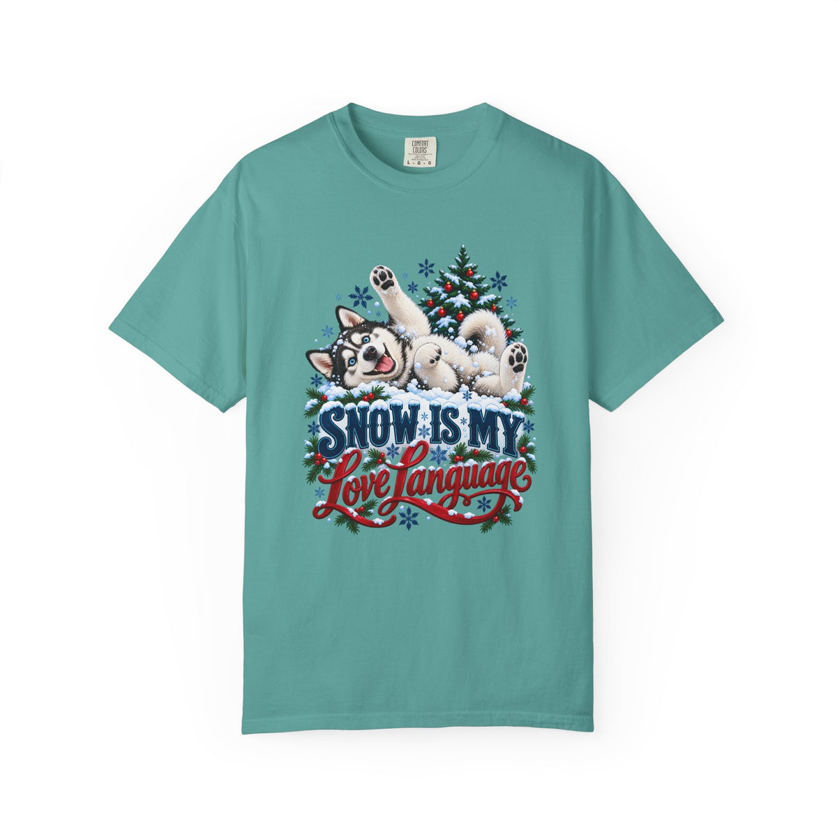 Snow Is My Love Language T-Shirt – Seafoam