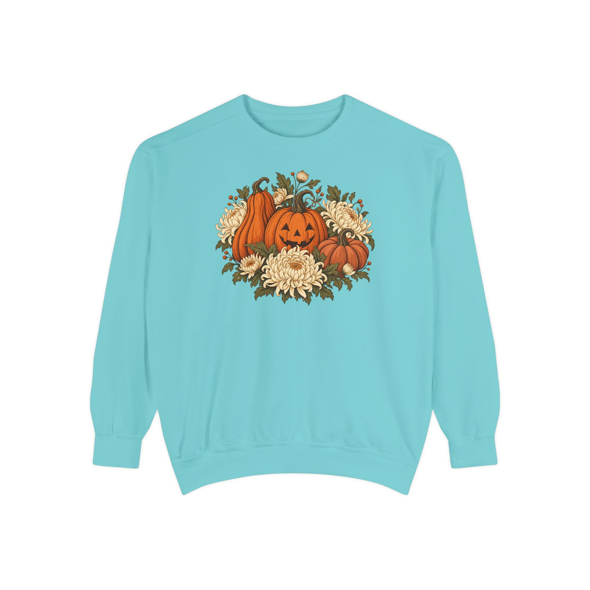 Botanical Pumpkins Sweatshirt – Chalky Mint