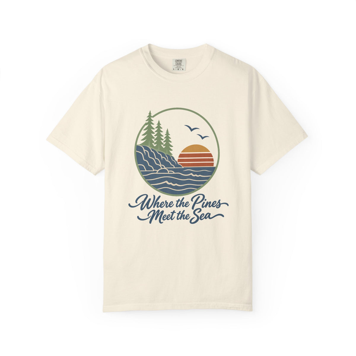 Where the Pines Meet the Sea T-Shirt – Ivory