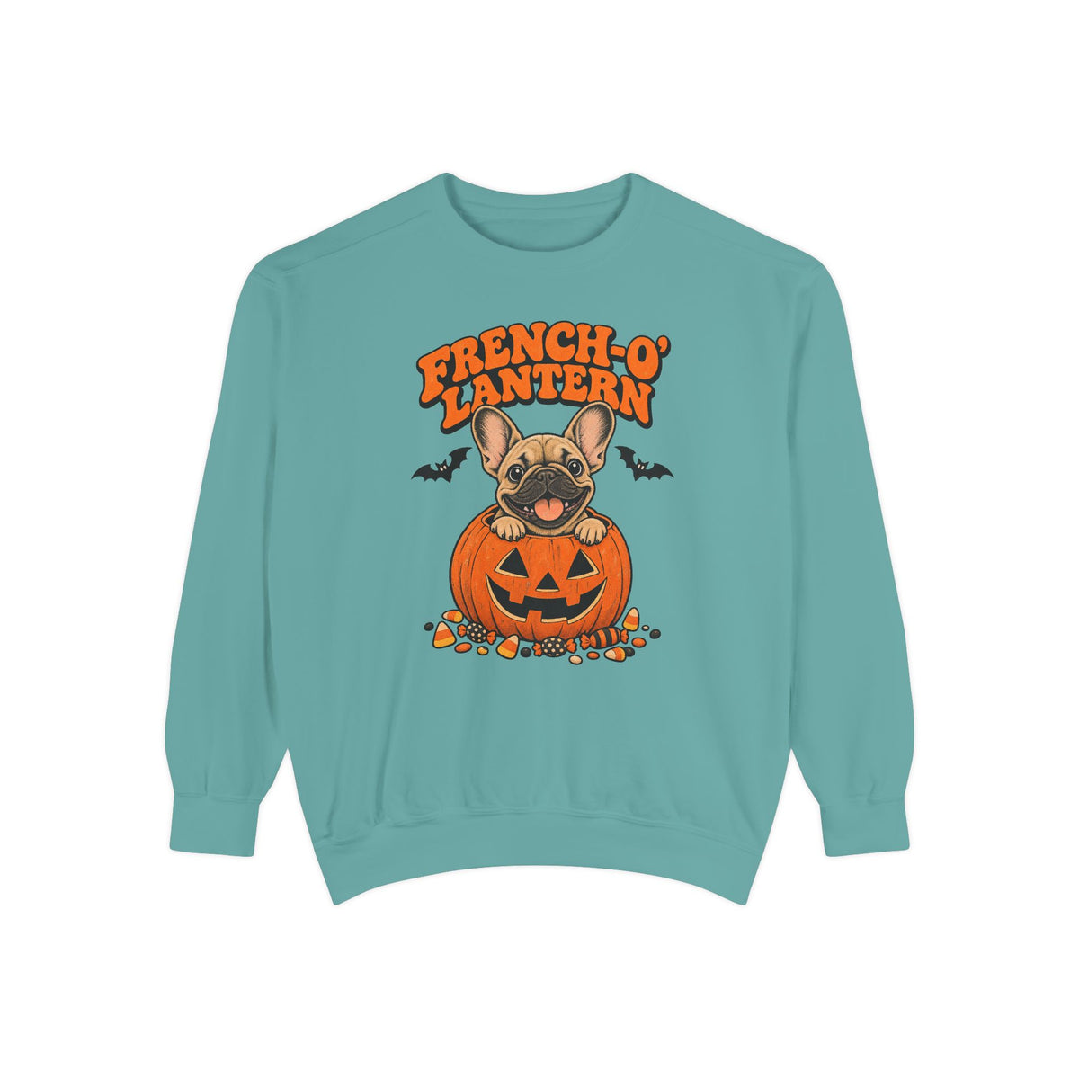 French O Lantern Sweatshirt – Seafoam