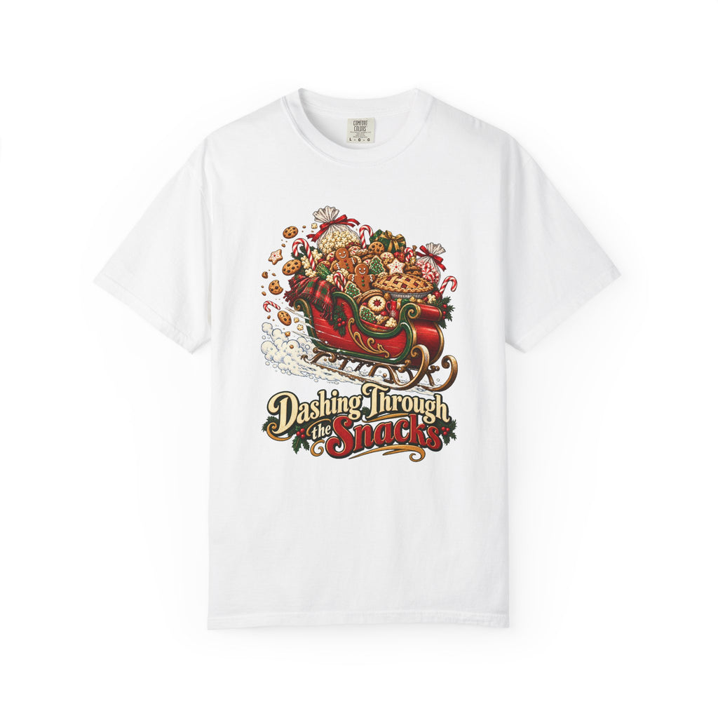 Dashing Through the Snacks T-Shirt – White